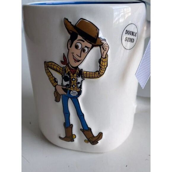 Rae Dunn Disney Pixar Toy Story Woody Howdy Mug Double Sided Ceramic NEW - Picture 2 of 8